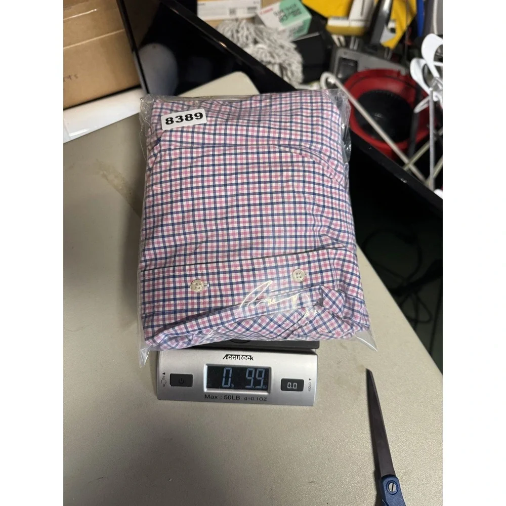 Polo Ralph Lauren Shirt Mens 2XL Tall 2XLT Gingham Check Long Sleeve Button-Down